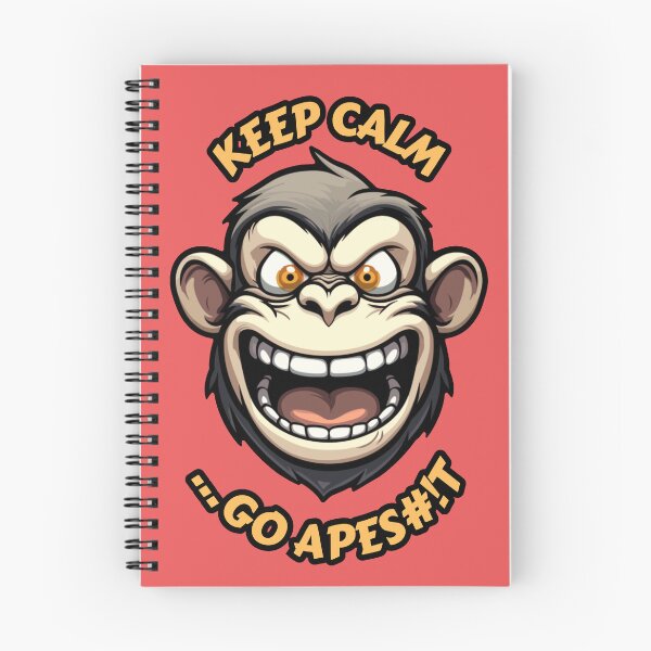 Item preview, Keep Calm No Go ApeS#!t Big Head Monkey designed and sold by SomeStickyStuff.