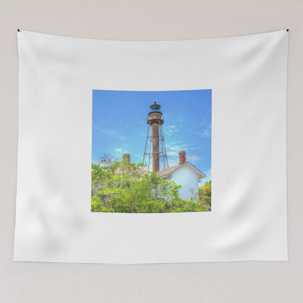 Item preview, Sanibel Island Light or Point Ybel Light on Lighthouse Beach Park Sanibel Florida designed and sold by BradKnorrArt.