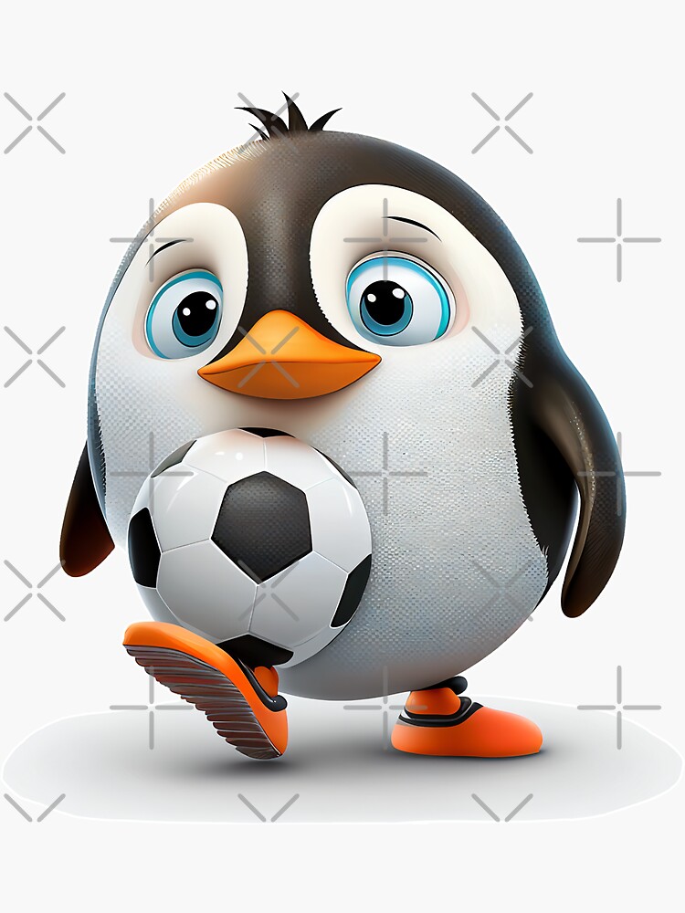 Pingouin avec des ballons' Autocollant
