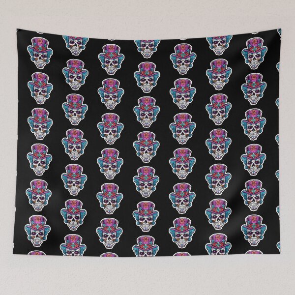 Item preview, circus style sugar skull with top hat designed and sold by 10000Needles.