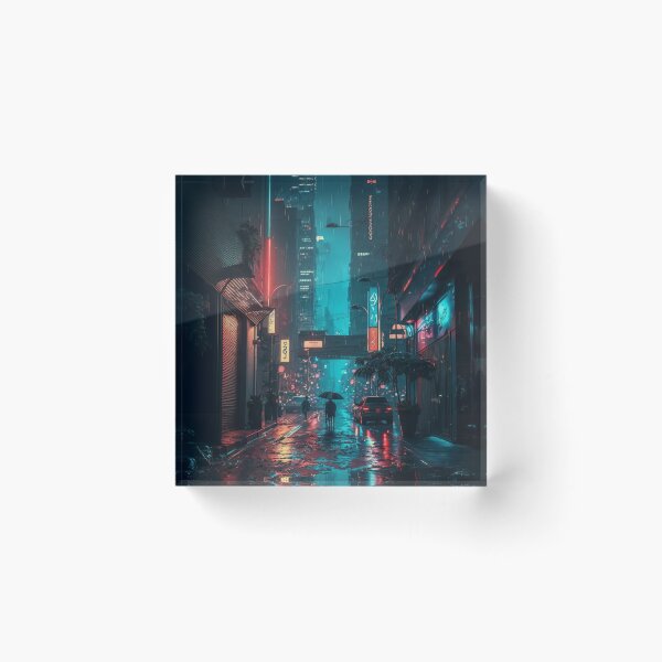 Item preview, Rainy City Futuristic Wonders designed and sold by cyberartmaker.