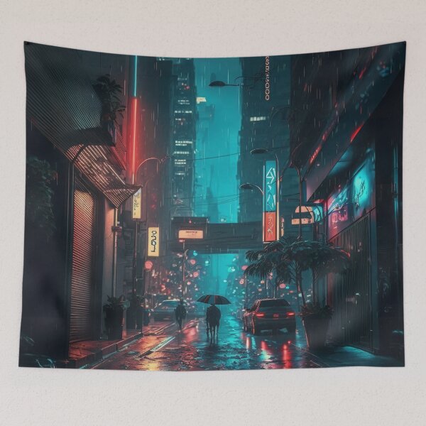 Item preview, Rainy City Futuristic Wonders designed and sold by cyberartmaker.