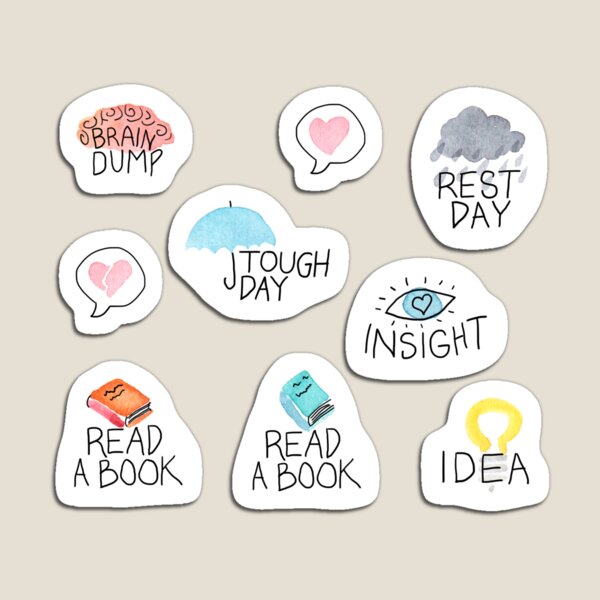 Feelings Sticker Set Sticker for Sale by RainyDayBlahs