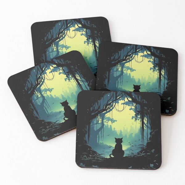 Item preview, Black Cat In Enchanted Forest designed and sold by BrilliantTShop.