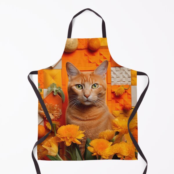 Item preview, Playing in the Garden: A Cat among Orange Flowers designed and sold by Casanova Originals.