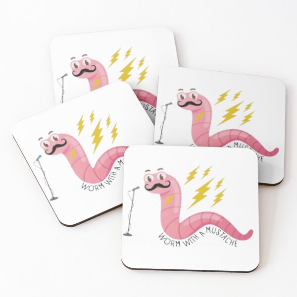 Item preview, Worm with a mustache designed and sold by FunkisDesignes.