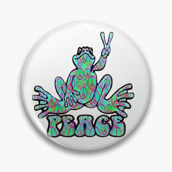 Item preview, Turquois Peace Frog with Peace Signs designed and sold by natnat7w.