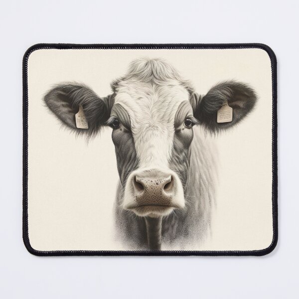 Item preview, Gentle Companion - Illustration of a Sweet and Cute Cow designed and sold by Neuronexia.