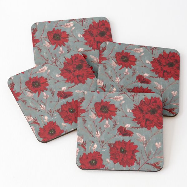 Item preview, Red and Pink Floral designed and sold by Poetic Patterns Studio.
