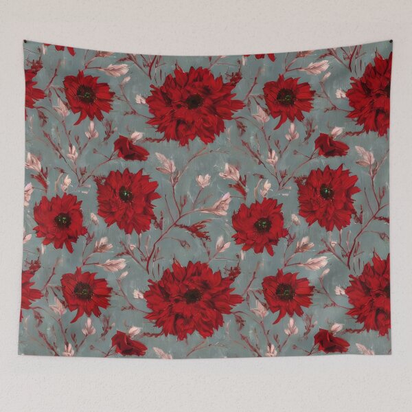 Item preview, Red and Pink Floral designed and sold by Poetic Patterns Studio.