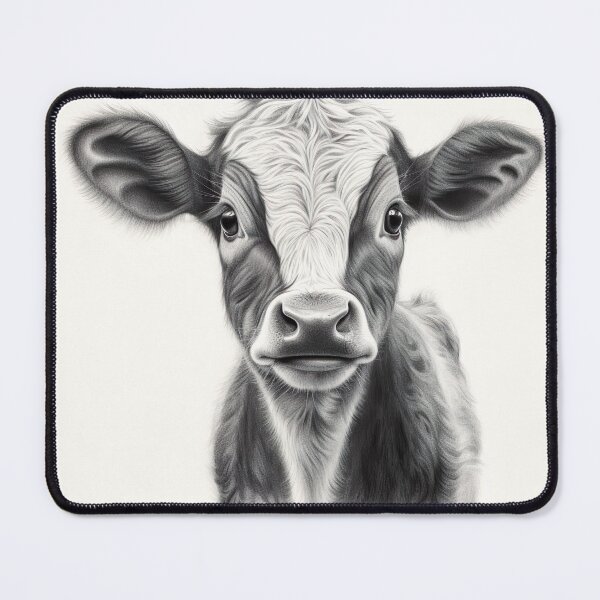 Item preview, Innocent Gaze - Illustration of a Sweet and Endearing Cow designed and sold by Neuronexia.