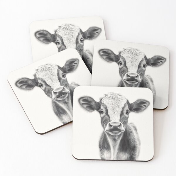 Item preview, Innocent Gaze - Illustration of a Sweet and Endearing Cow designed and sold by Neuronexia.