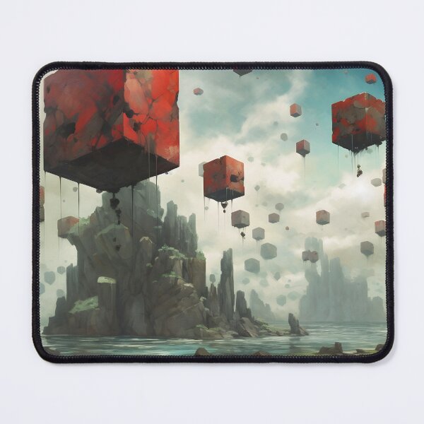 Item preview, Floating red cubes designed and sold by Rebelka.