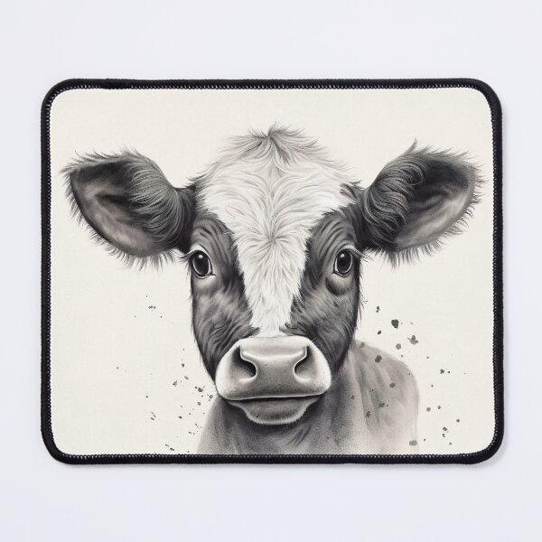 Item preview, Natural Harmony - Illustration of a Peaceful Cow in its Environment designed and sold by Neuronexia.