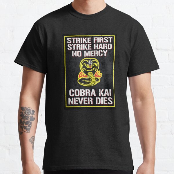 Kreese Quote Cobra Kai Never Dies Shirt Mens Small Karate Kid T-shirts