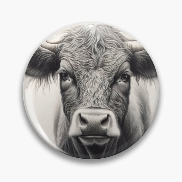Artikelvorschau, Bovine Purity - Illustration of an Elegant Cow on a White Background entworfen und verkauft von Neuronexia.
