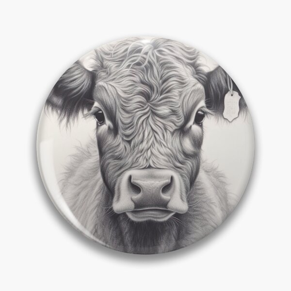 Artikelvorschau, Bovine Elegance - Illustration of a Graceful Cow on a White Background entworfen und verkauft von Neuronexia.