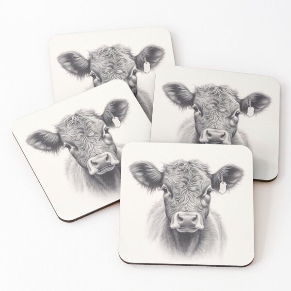 Item preview, Bovine Elegance - Illustration of a Graceful Cow on a White Background designed and sold by Neuronexia.