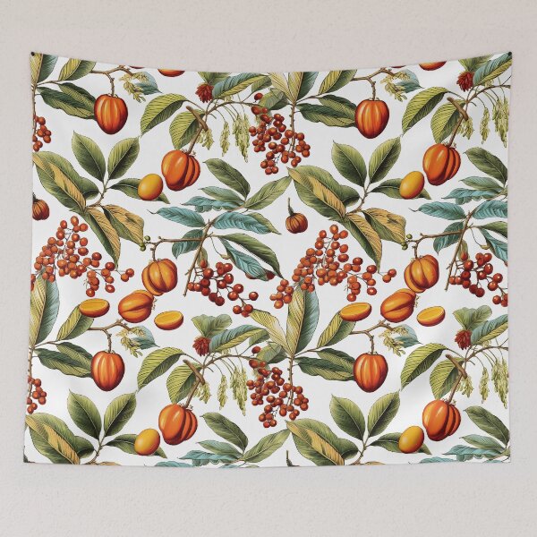 Item preview, Vintage Botanical Fruit and Leaf Pattern Art Print designed and sold by GiveMeMood.