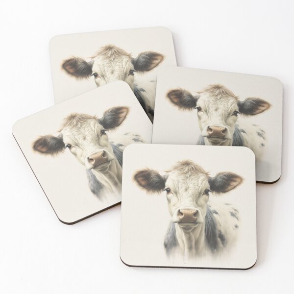 Item preview, Bovine Grace - Illustration of an Elegant Cow on a White Background designed and sold by Neuronexia.
