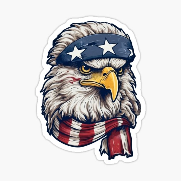 Item preview, Patriotic Eagle: Salute to Independence Day Illustration designed and sold by Benartstudio.
