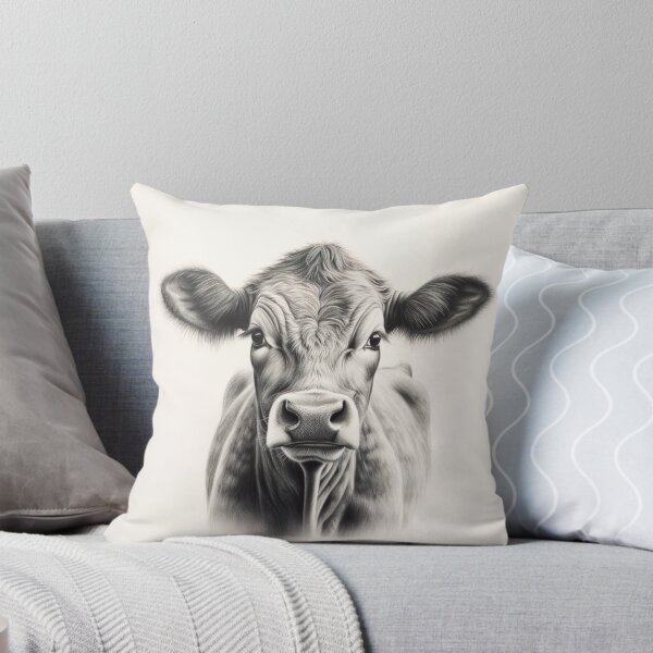 Artikelvorschau, Bovine Sweetness - Illustration of a Gentle and Adorable Cow entworfen und verkauft von Neuronexia.