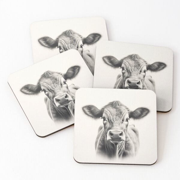Item preview, Bovine Sweetness - Illustration of a Gentle and Adorable Cow designed and sold by Neuronexia.