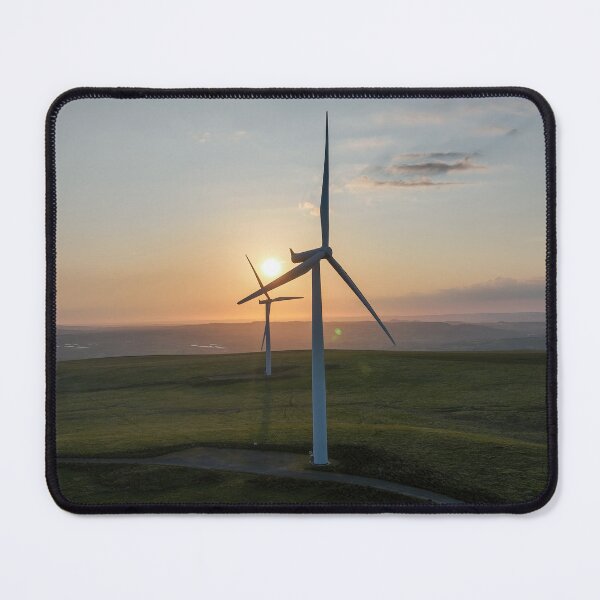 Item preview, Wind farm sunset on Betws Mountain designed and sold by Leighton Collins.