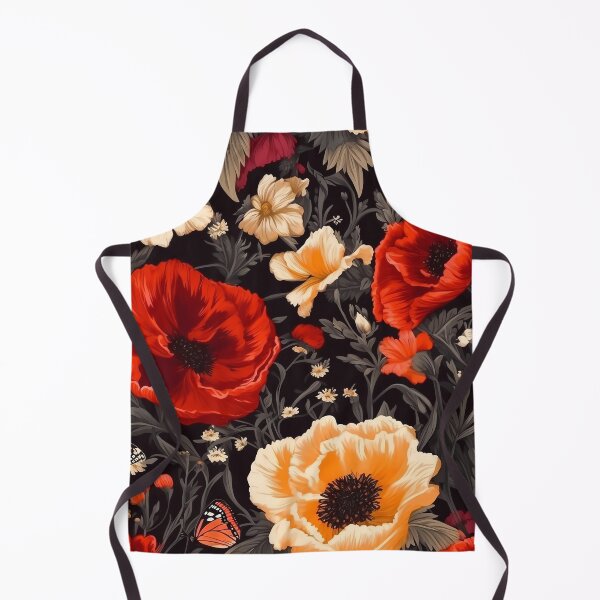 Aperçu de l'œuvre Floral Pattern Poppy and Butterfly créée et vendue par MTJ-Mushrooms.