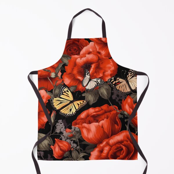 Aperçu de l'œuvre Floral Pattern Poppy and Butterfly créée et vendue par MTJ-Mushrooms.