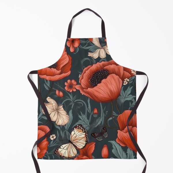Aperçu de l'œuvre Floral Pattern Poppy and Butterfly créée et vendue par MTJ-Mushrooms.