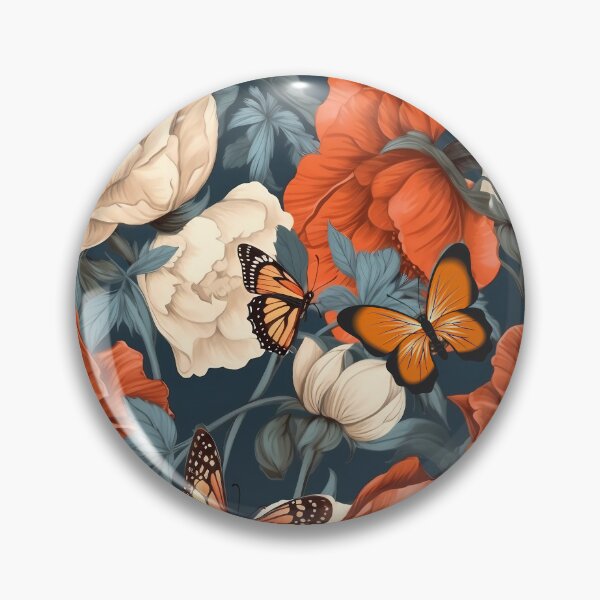Artikelvorschau, Floral Pattern Poppy and Butterfly entworfen und verkauft von MTJ-Mushrooms.