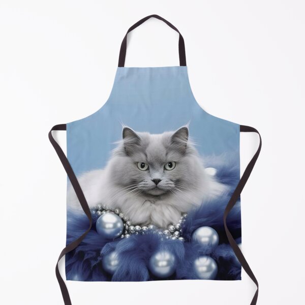 Item preview, Russian Blue Cat with Pearls - Beautiful Cats Art designed and sold by DigitalArties.