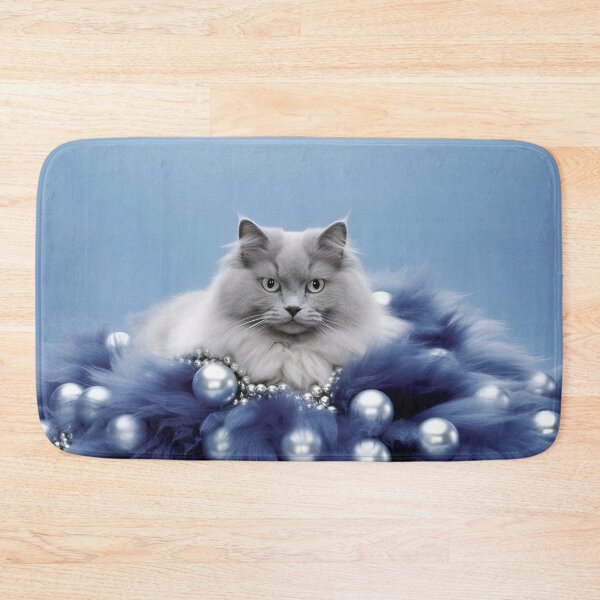 Item preview, Russian Blue Cat with Pearls - Beautiful Cats Art designed and sold by DigitalArties.