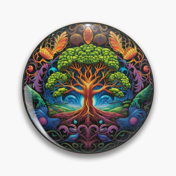 Artikelvorschau, Spiritual, Colorful, Aesthetic | Black | Sacred Yggdrasil Tree entworfen und verkauft von FantasySoul.