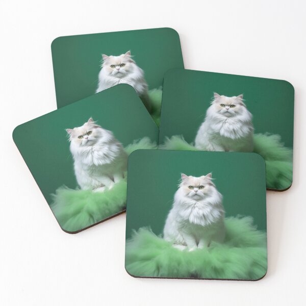 Item preview, Cat on Green Plush - Beautiful Cats Art designed and sold by DigitalArties.
