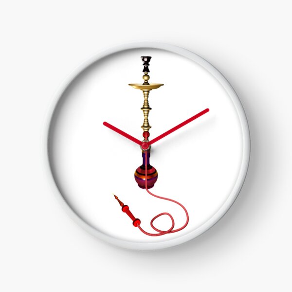 Hookah 3D render - side view Clock