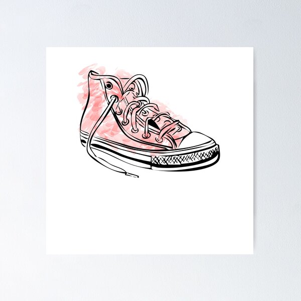 Item preview, red tatty converse style shoe designed and sold by qlobba.