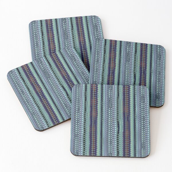 Artikelvorschau, Shades of Blue Abstract Stripes Pattern entworfen und verkauft von Trevor Hirst.