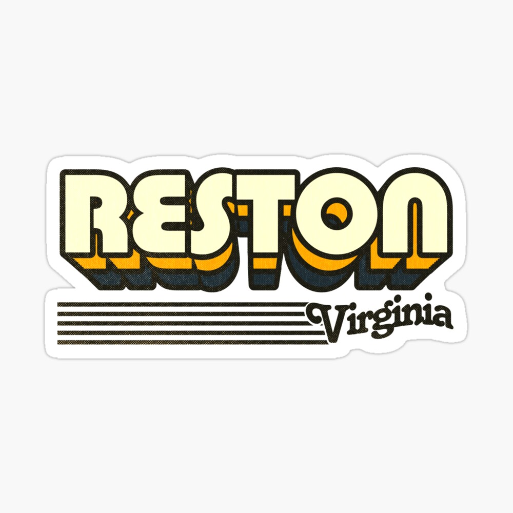 Reston, Virginia | Retro Stripes Sticker
