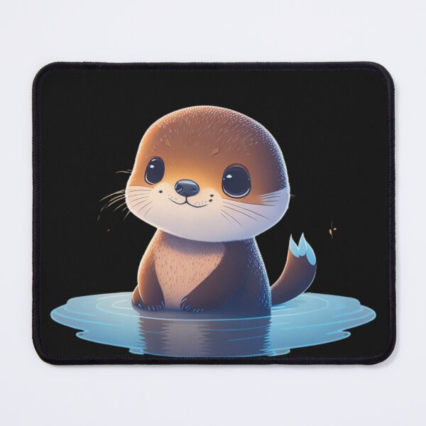 Item preview, Very Cute Sea Otter Digital Art designed and sold by ChibiArtline.