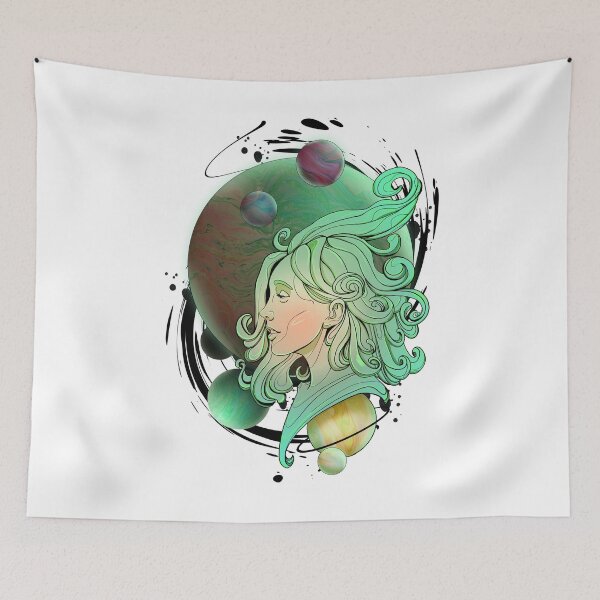 Item preview, Vaporwave Planet Space Girl designed and sold by PVSKI.