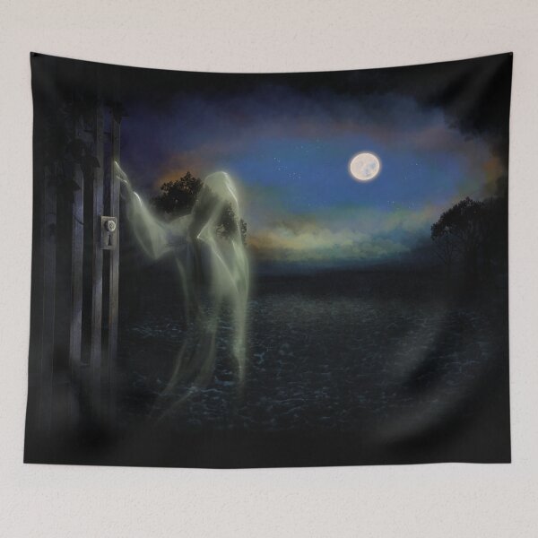 Item preview, Spooky summernight at the gate, painting designed and sold by AK-Hevonen.