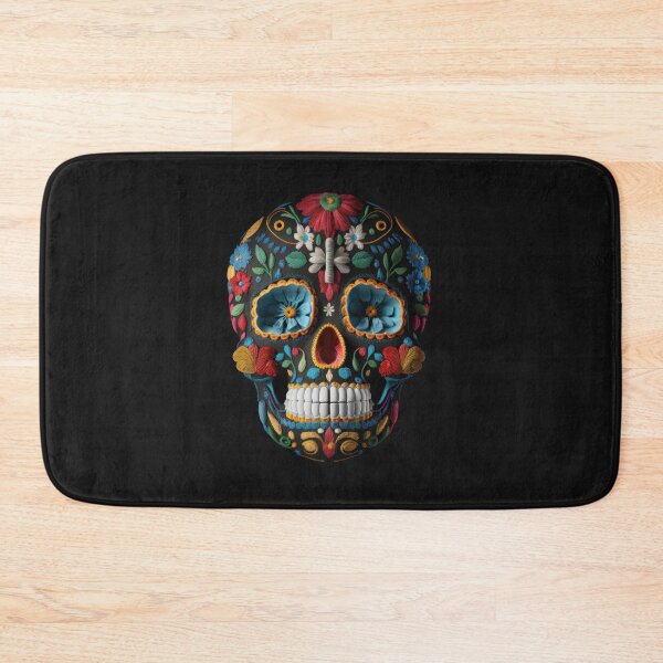 Item preview, Deluxe design made of embroidery skull textile Day of the Dead, Dia de los Muertos designed and sold by Tio-Tecun.
