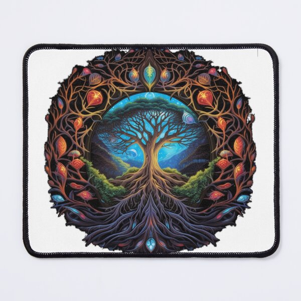 Item preview, Colorful, Aesthetic, Norse | White | Sacred Yggdrasil Tree designed and sold by FantasySoul.