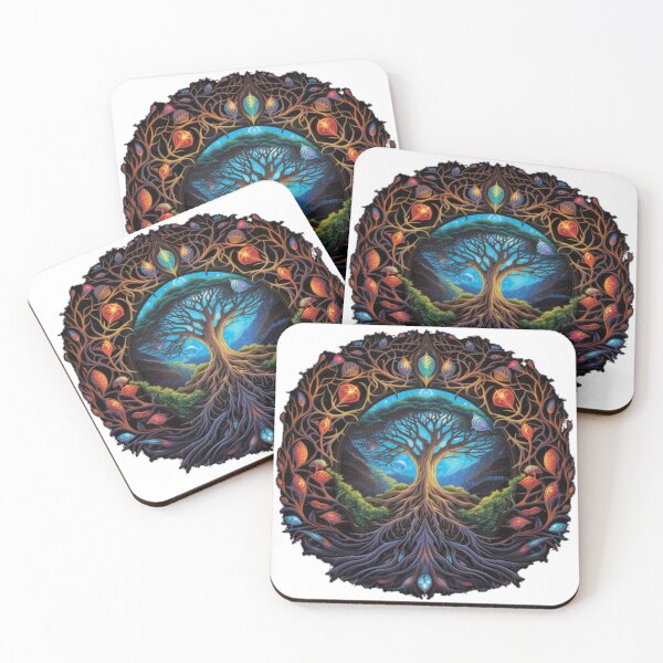 Item preview, Colorful, Aesthetic, Norse | White | Sacred Yggdrasil Tree designed and sold by FantasySoul.