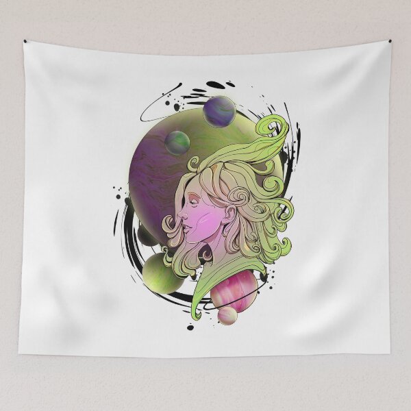 Item preview, Vaporwave Planet Space Girl designed and sold by PVSKI.