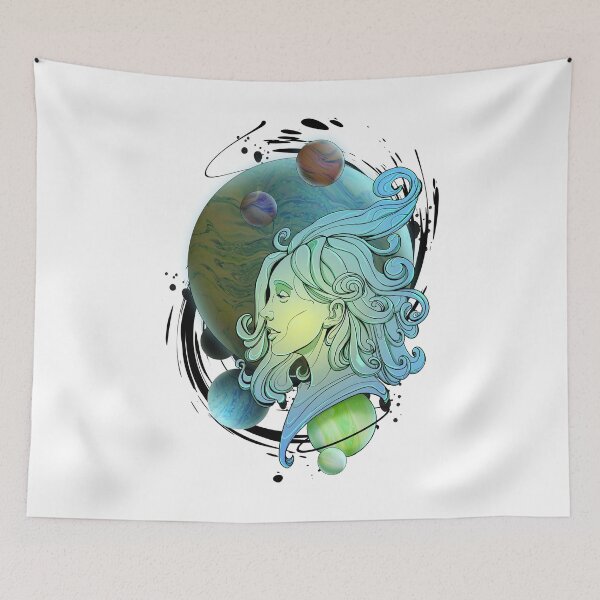 Item preview, Vaporwave Planet Space Girl designed and sold by PVSKI.
