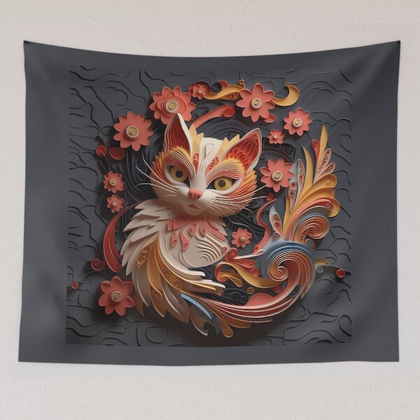 Item preview, Quilled Ukiyo-e Cat designed and sold by WFTan.