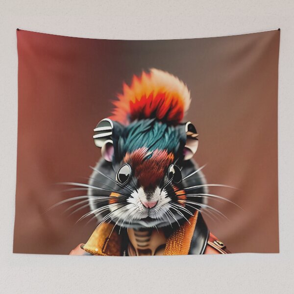 Item preview, Cutting-Edge Style: Get Ready to Be Awestruck by Rabbit Punk t shirt designed and sold by artmanikin.